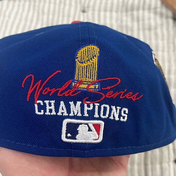 ‼️ NWOT New Era New York Mets 2x World Series Champion Fitted Hat - Size 7 3/4 - Picture 3 of 7